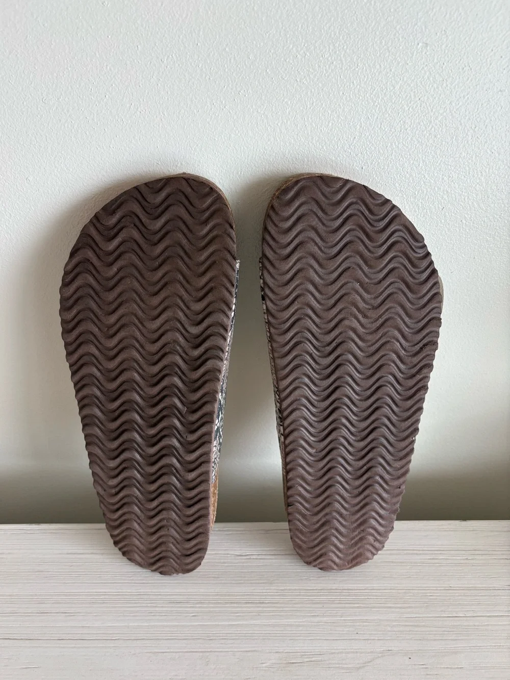 Madden Girl Snakeskin Double Buckle Slide Sandals